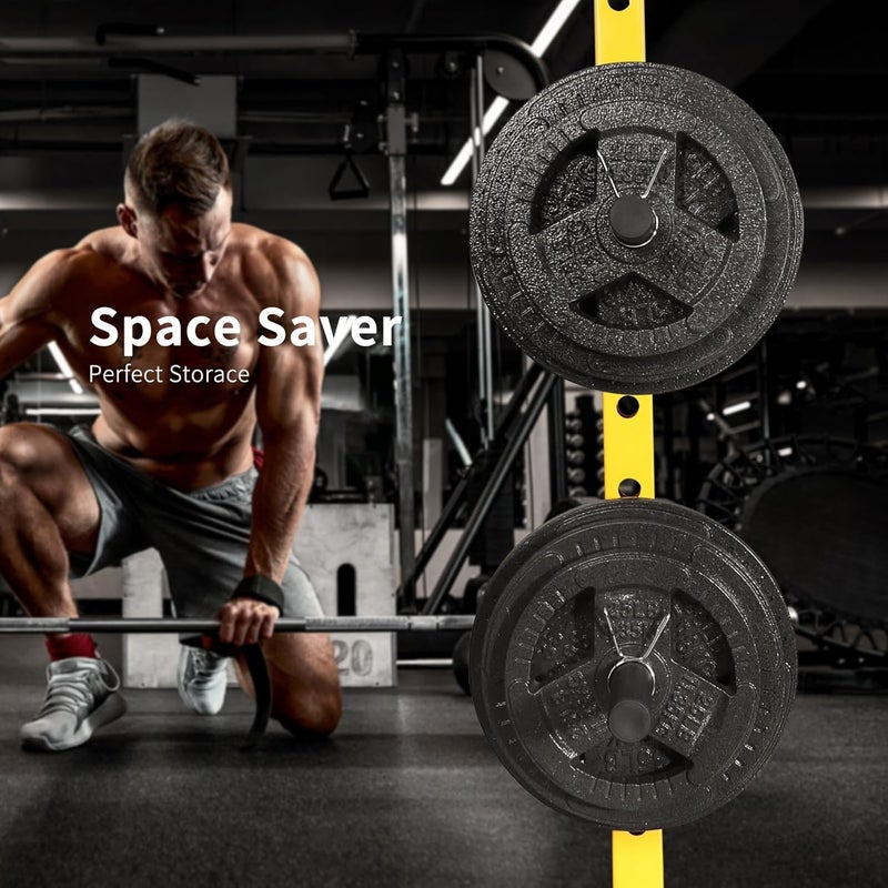 powerfeng Weight Plate Holder Power Rack：1Pair Olympic Plate Storage for Squat Rack Attachment- 2inch Plates Holder for Power Cage Rack - Image 3